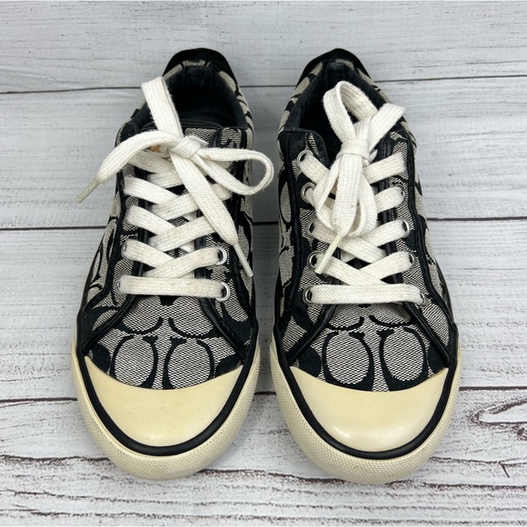 Womens Coach Barrett Signature Canvas black Sneakers size 5.5 - Picture 4 of 15